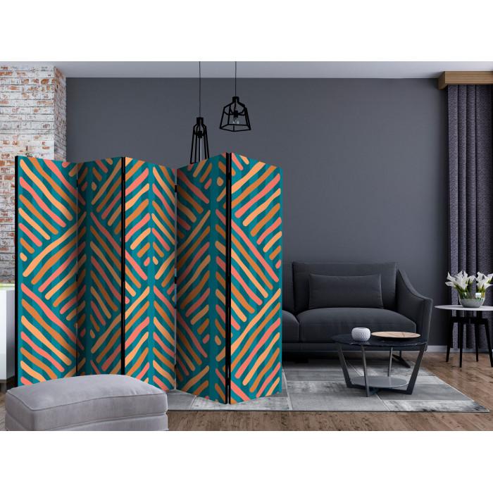 Paris Prix Paravent 5 Volets "Ethnic Composition" 172x225cm