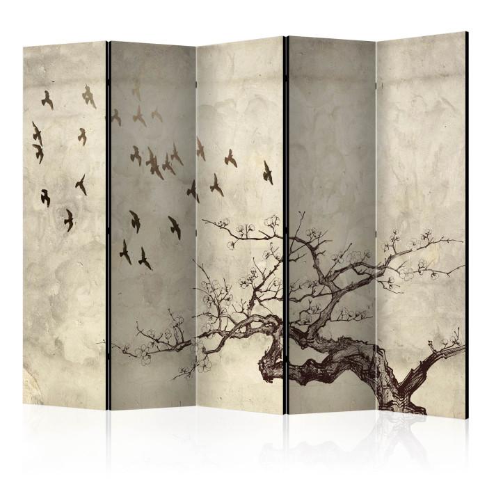 Paris Prix Paravent 5 Volets "Flock Of Birds" 172x225cm