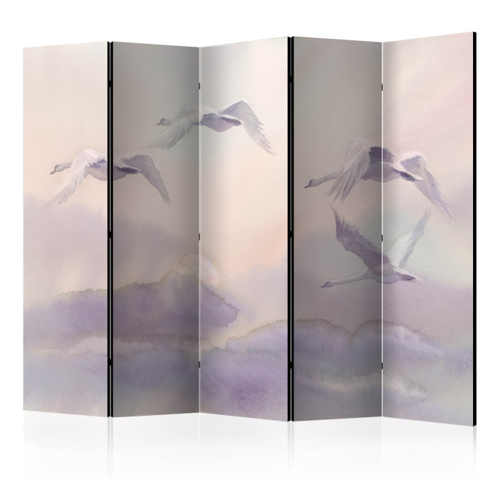 Paris Prix Paravent 5 Volets "Flying Swans" 172x225cm