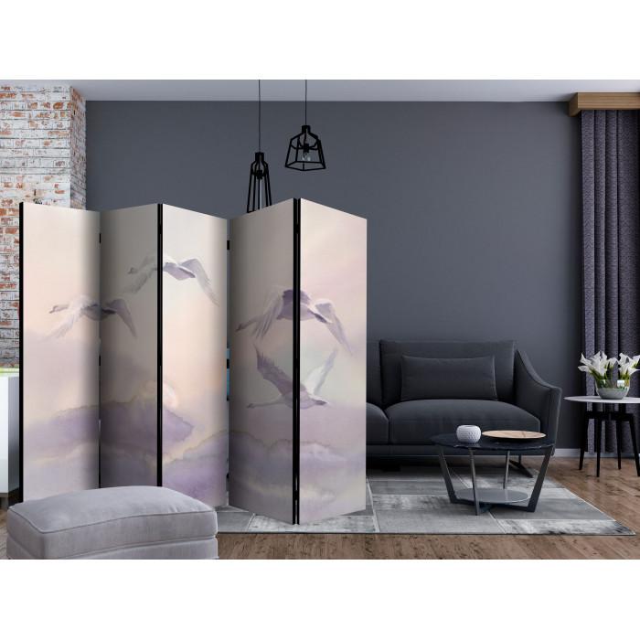 Paris Prix Paravent 5 Volets "Flying Swans" 172x225cm