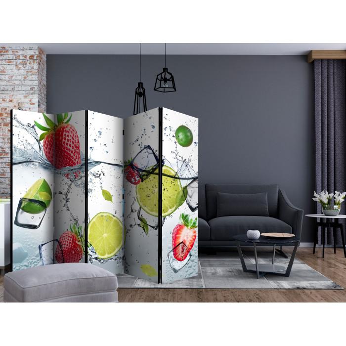 Paris Prix Paravent 5 Volets "Fruit Cocktail" 172x225cm
