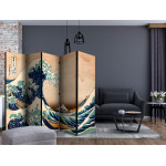Paris Prix Paravent 5 Volets "Hokusai : The Great Wave Off Kanagawa Reproduction" 172x225cm