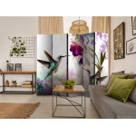 Paris Prix Paravent 5 Volets "Hummingbirds & Flowers" 172x225cm