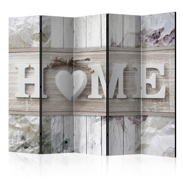 Paris Prix Paravent 5 Volets " Inscription Home" 172x225cm