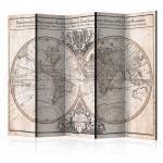 paris prix Paravent 5 Volets "Mappemonde GeoHydrographique" 172x225cm