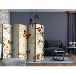 Paris Prix Paravent 5 Volets "Melodies Of Butterflies" 172x225cm