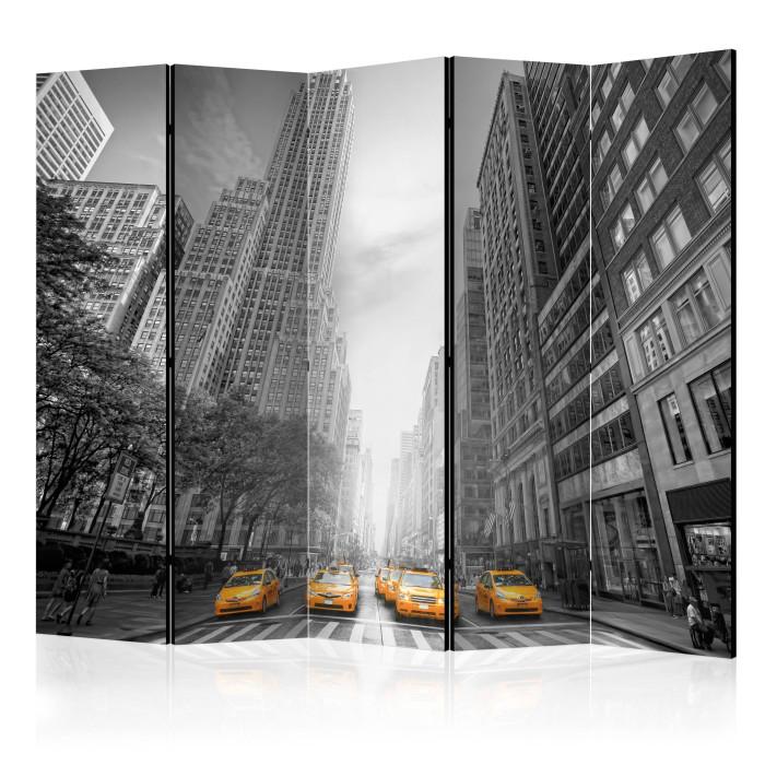 Paris Prix Paravent 5 Volets "New York Yellow Taxis" 172x225cm