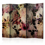 paris prix Paravent 5 Volets "Nostalgia Flowers" 172x225cm