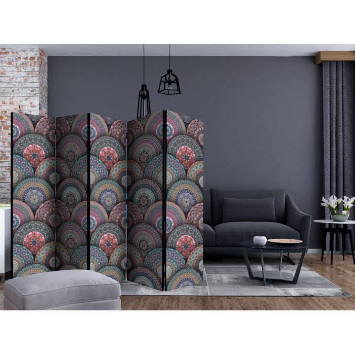 Paris Prix Paravent 5 Volets "Oriental Kaleidoscope" 172x225cm