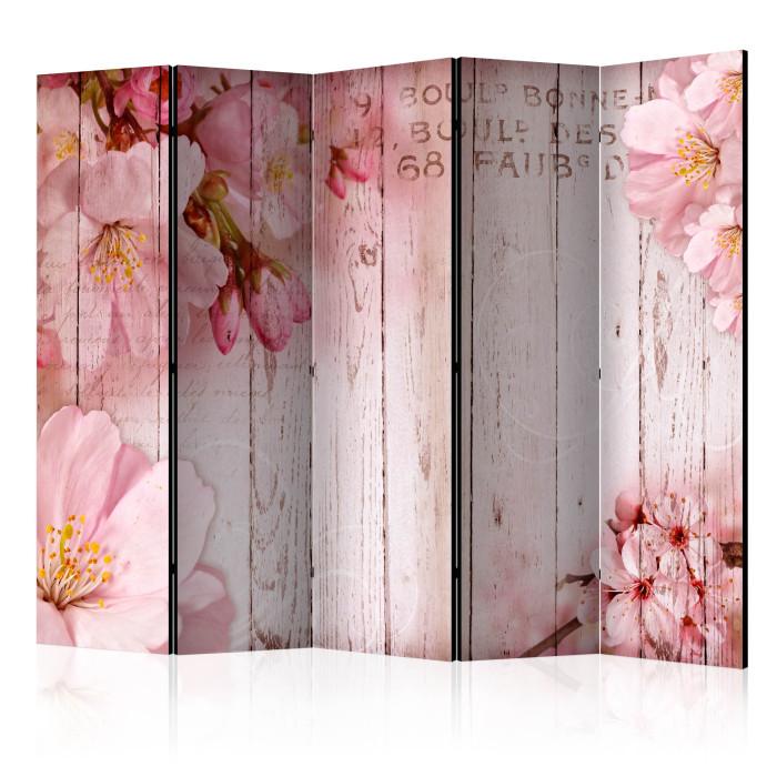 Paris Prix Paravent 5 Volets "Pink Apple Blossoms" 172x225cm