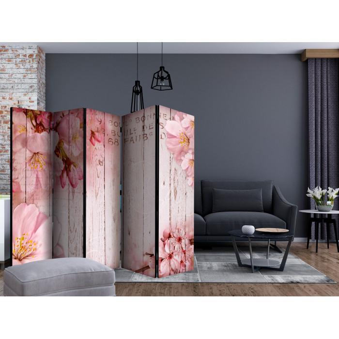 Paris Prix Paravent 5 Volets "Pink Apple Blossoms" 172x225cm