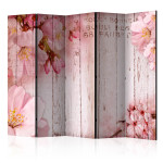 paris prix Paravent 5 Volets "Pink Apple Blossoms" 172x225cm