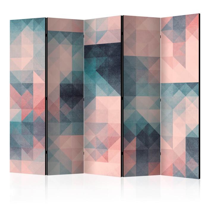Paris Prix Paravent 5 Volets "Pixels Green & Pink" 172x225cm