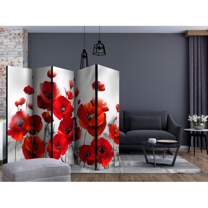 Paris Prix Paravent 5 Volets "Poppies In The Moonlight II" 172x225cm