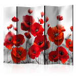 paris prix Paravent 5 Volets "Poppies in the Moonlight II" 172x225cm