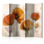 paris prix Paravent 5 Volets "Poppies Vintage" 172x225cm