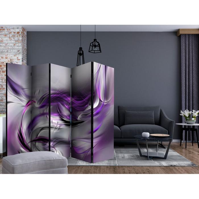 Paris Prix Paravent 5 Volets "Purple Swirls II" 172x225cm