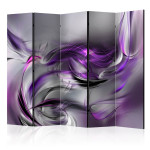 paris prix Paravent 5 Volets "Purple Swirls II" 172x225cm