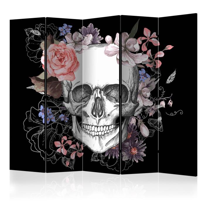 Paris Prix Paravent 5 Volets "Skull & Flowers" 172x225cm