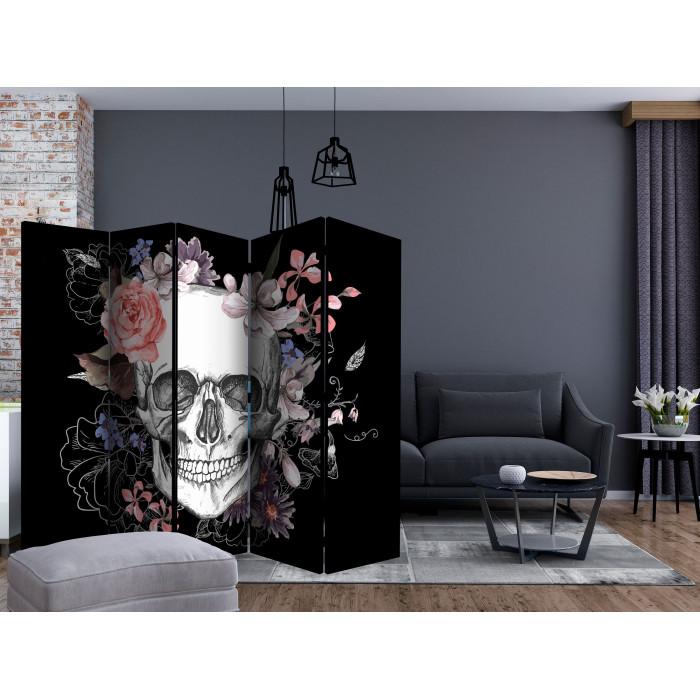 Paris Prix Paravent 5 Volets "Skull & Flowers" 172x225cm