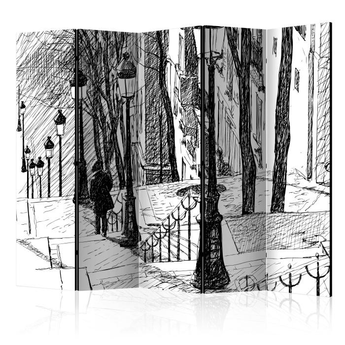 Paris Prix Paravent 5 Volets "Stairs Montmartre" 172x225cm