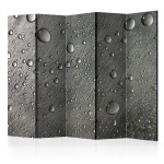 paris prix Paravent 5 Volets "Steel Surface with Water Drops" 172x225cm