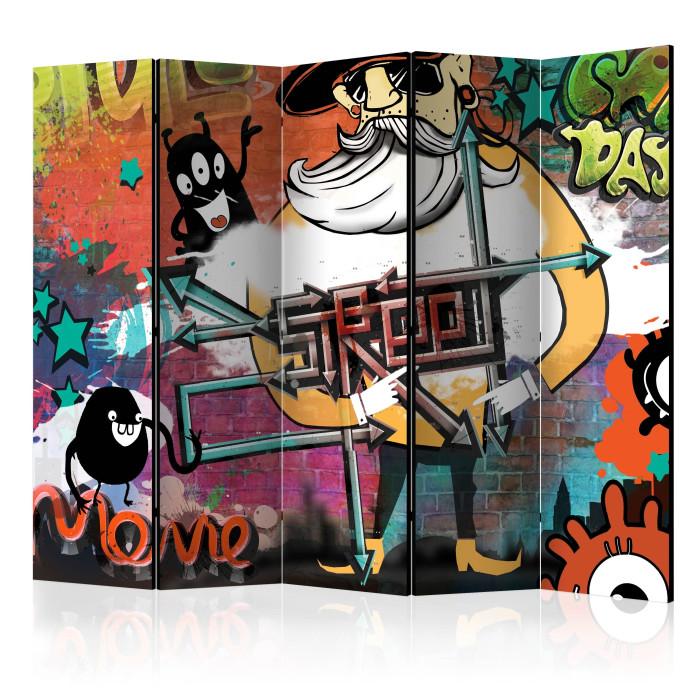 Paris Prix Paravent 5 Volets "Street Movie" 172x225cm