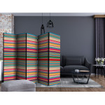 Paris Prix Paravent 5 Volets "Subdued Stripes" 172x225cm