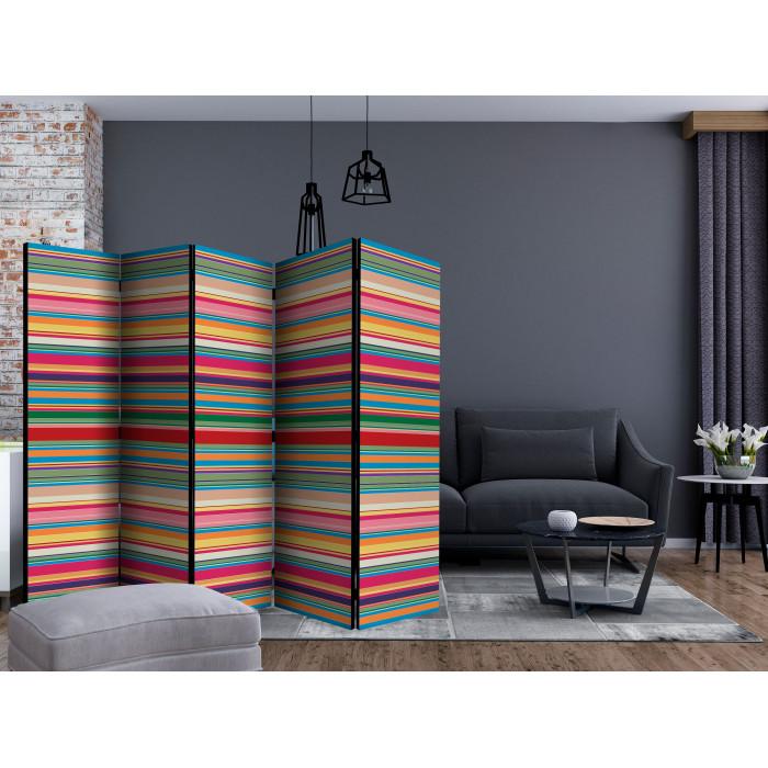 Paris Prix Paravent 5 Volets "Subdued Stripes" 172x225cm