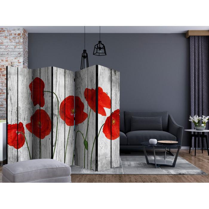 Paris Prix Paravent 5 Volets "Tale Of Red Poppies" 172x225cm