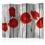 paris prix Paravent 5 Volets "Tale of Red Poppies" 172x225cm