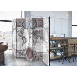 Paris Prix Paravent 5 Volets "Terraqueous Globe" 172x225cm