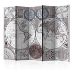 paris prix Paravent 5 Volets "Terraqueous Globe" 172x225cm