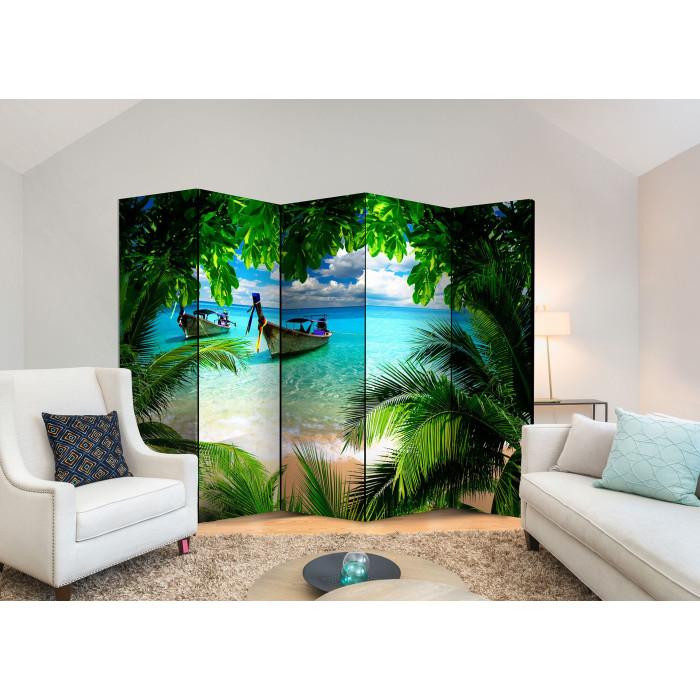 Paris Prix Paravent 5 Volets "Tropical Paradise" 172x225cm