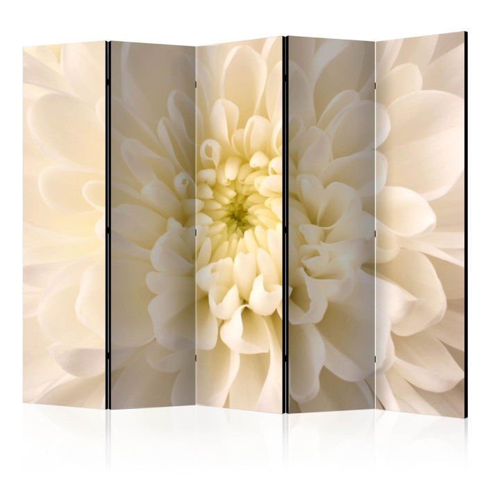 Paris Prix Paravent 5 Volets "White Dahlia II" 172x225cm