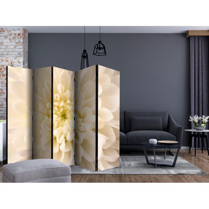 Paris Prix Paravent 5 Volets "White Dahlia II" 172x225cm