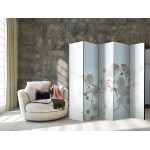 Paris Prix Paravent 5 Volets "White Flowers" 172x225cm