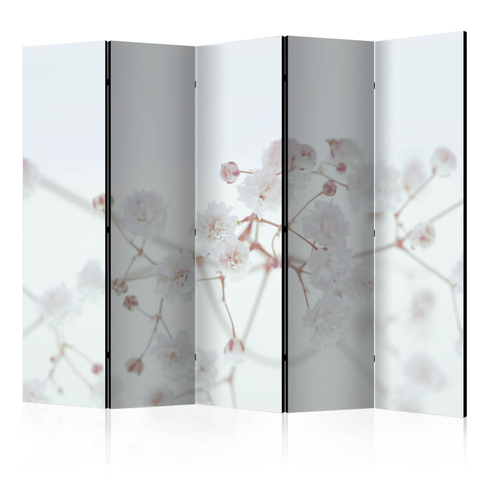 Paris Prix Paravent 5 Volets "White Flowers" 172x225cm