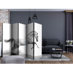 Paris Prix Paravent 5 Volets "White Gallop" 172x225cm