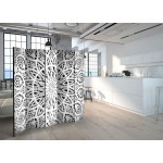 Paris Prix Paravent 5 Volets "White Mandala" 172x225cm