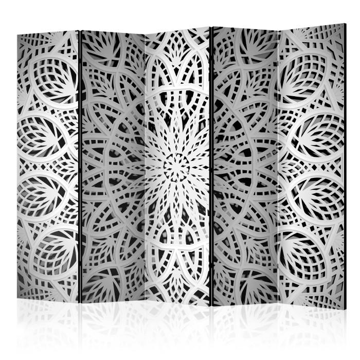 Paris Prix Paravent 5 Volets "White Mandala" 172x225cm