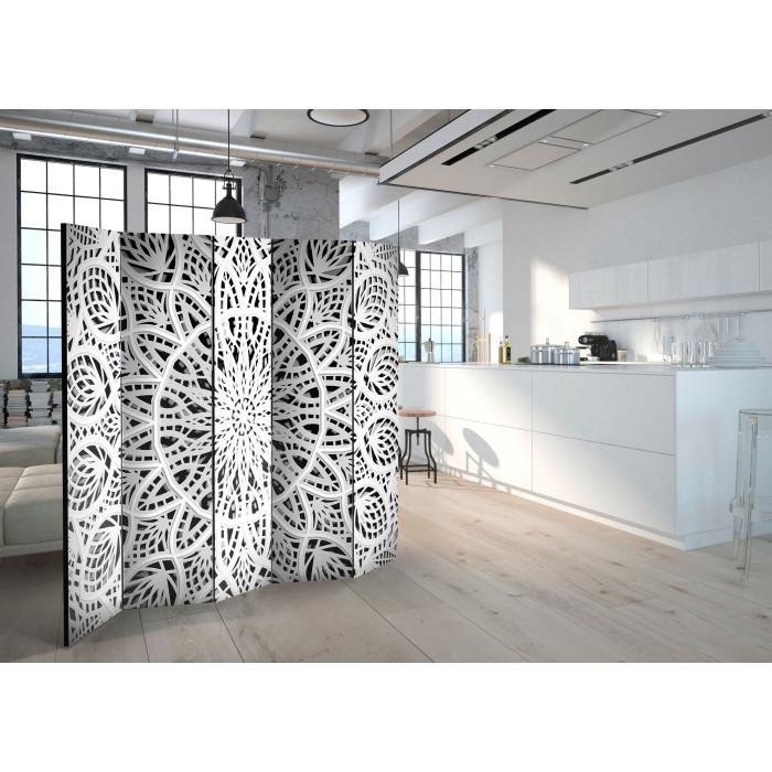 Paris Prix Paravent 5 Volets "White Mandala" 172x225cm