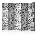 paris prix Paravent 5 Volets "White Mandala" 172x225cm