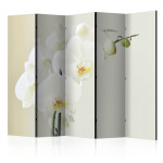 paris prix Paravent 5 Volets "White Orchid" 172x225cm
