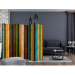 Paris Prix Paravent 5 Volets "Wooden Rainbow" 172x225cm