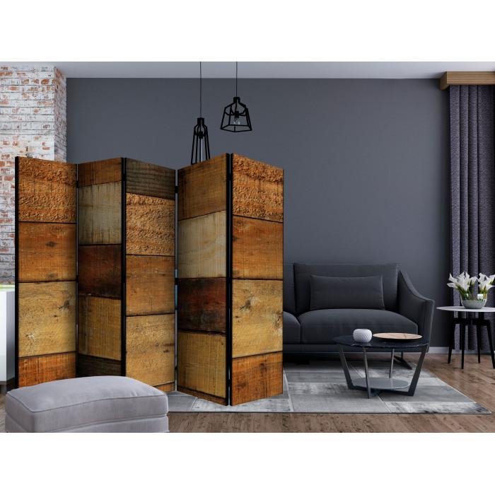 Paris Prix Paravent 5 Volets "Wooden Textures" 172x225cm