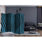 Paris Prix Paravent 5 Volets "Zebra Pattern Turquoise" 172x225cm