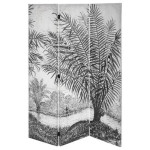 paris prix Paravent Imprimé Design "Cuba" 121x170cm Noir