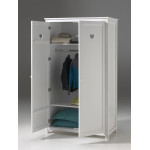 Paris Prix Armoire 2 Portes "Amori" 190cm Blanc