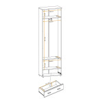 Paris Prix Armoire 2 Portes "Armario" 203cm Chêne